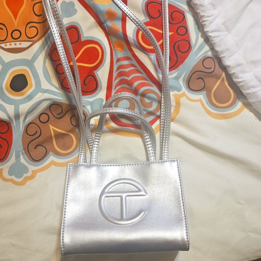 Authentic TELFAR Small Shopping bag - Silver